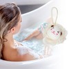 Unique Bargains Bathroom Cartoon Bath Shower Loofah Sponge 4.13"x4.53" Beige 1 Pc - 2 of 4