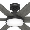 Hunter 52" Donatella Ceiling Fan Matte Black with Dark Gray Oak Blades - Integrated LED, Handheld Control, WhisperWind Technology - 2 of 4