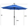HYLEORY Germar Market Umbrella, Size: 90" H x 120" W x 120" D - 2 of 4