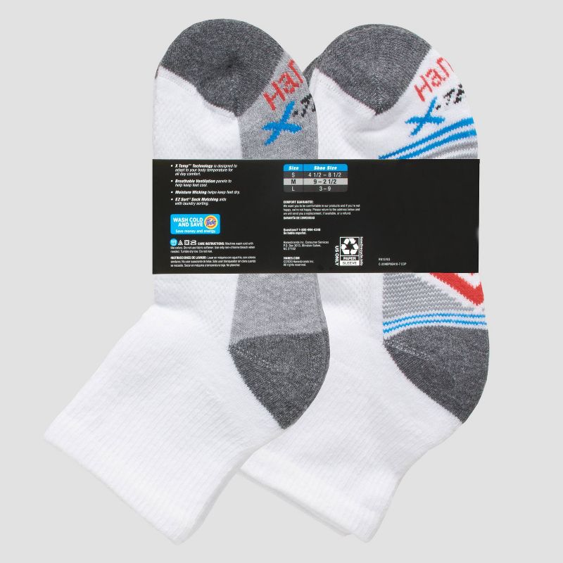 Hanes Boys' 10pk Premium Ankle Socks, 3 of 5