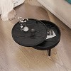 Vynxaria Series 24 in. Black Round MDF End Table with Rotating Tray and Storage - 4 of 4