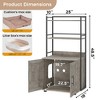 Garvee Cat Litter Box Enclosure with Shelf Storage, 2-in-1 Hidden Cat Washroom Furniture, Hidden Cat Box Enclosure with 3 Shelves and Door - 4 of 4