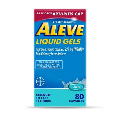 Aleve NSAID Naproxen Sodium, Easy Open Arthritis Cap, Pain Relief, Arthritis Pain Relief - 80ct
