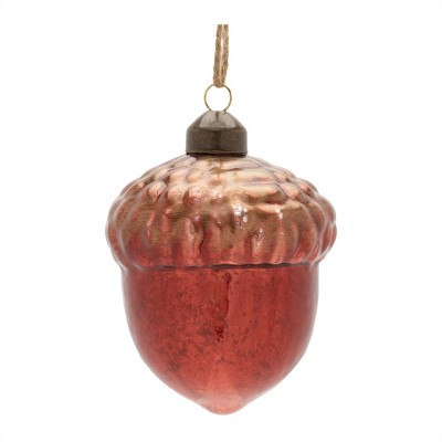 Mercury Glass Acorn Ornament (Set of 6)