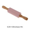 Unique Bargains Rolling Pin Small Silicone Solid Wood 1 Pc - 3 of 4