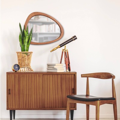 Natural Pine Asymmetrical Wall Mirror, 22" x 28"