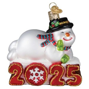 Old World Christmas Blown Glass Ornament for Christmas Tree, 2025 Snowman - 1 of 4