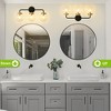 POWLIG 22.44-in 3-Light Black&Gold Bathroom Light Fixtures Over Mirror Vanity Lighting with Clear Glass Globe Shades - 4 of 4
