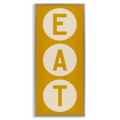 Stupell Industries Retro Style Eat Circle Letters Sign, 10" x 24"