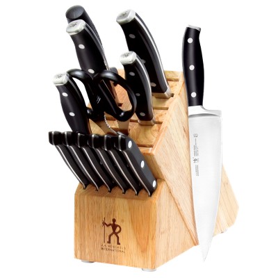 HENCKELS Premium Quality 15-Piece Knife Set with Block