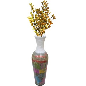 Uniquewise Large Contemporary Bamboo Floor Vase for Dining, Living Room, Entryway Decoration Fill It with Dried Branches or Flowers, 29" - 1 of 4