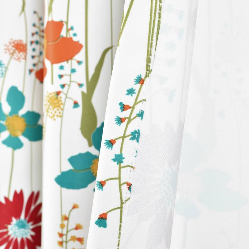 Set of 2 Clarissa Floral Light Filtering Window Curtain Panels - Lush Décor, 6 of 9