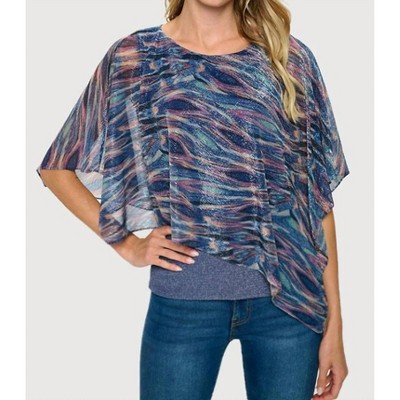 Women's Printed Asymmetrical Flowy Top - LAST TANGO