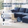 Whisen Modular U-shaped Sectional Sofa with Ottomans, Luxury Cloud Chenille Floor Couch with Deep Seat - 4 of 4