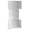 Buylateral Brighton Kitchen Farmhouse Corner Pantry Cabinet White: Farmhouse Style, MDF & Laminate, Fixed Shelves - 4 of 4