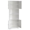 Buylateral Brighton Kitchen Corner Pantry Cabinet White: Farmhouse Style, MDF & Laminate, Fixed Shelves - image 4 of 4