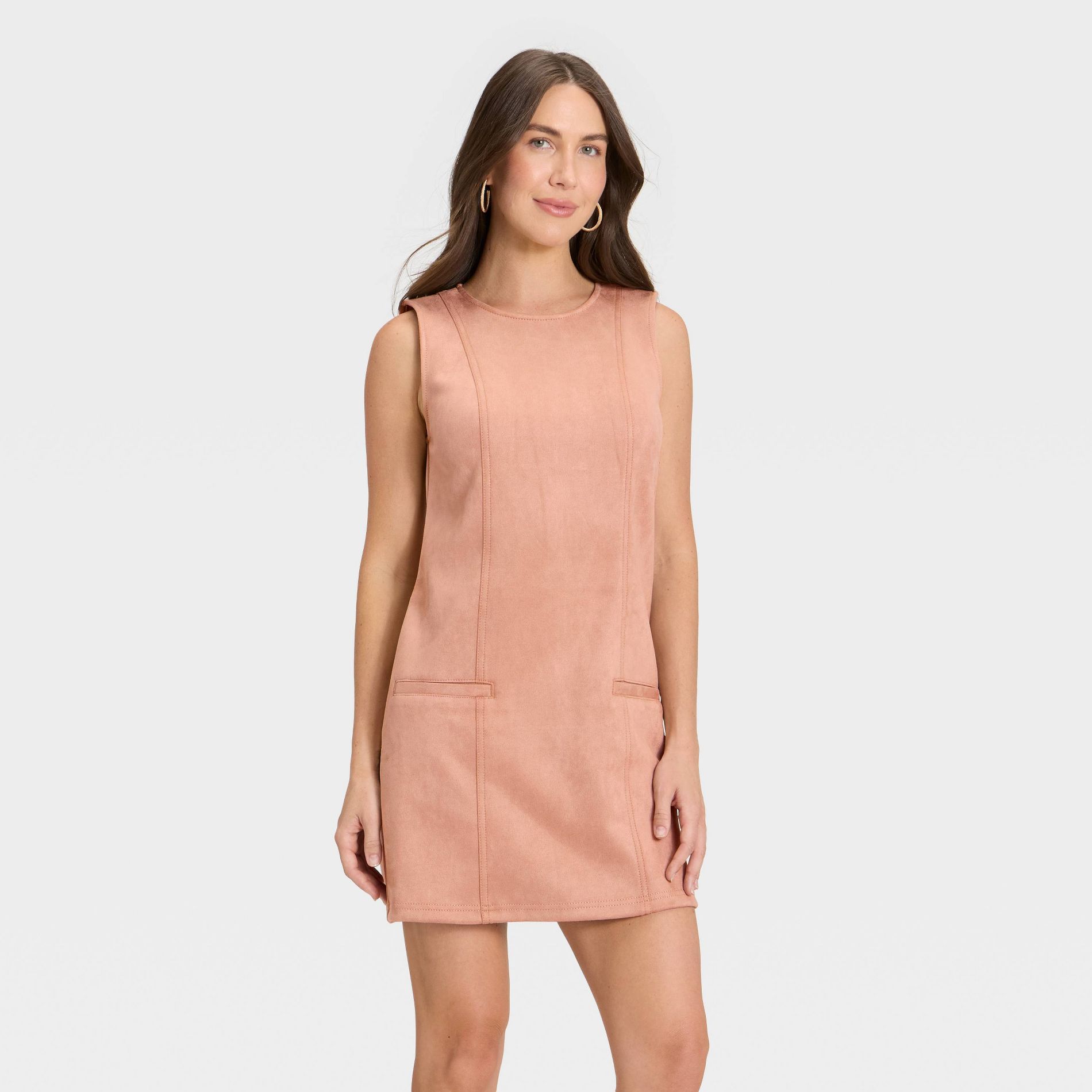 Women's Suede Mini Dress - A New Day™ Light Pink 6