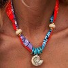 Boho Beach Scarf Necklace - Gold Starfish, Cross & Flower Charm Jewelry - 3 of 4