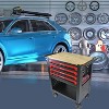 Belatt 4 Drawer Tool Trolley Cart, Wood Top - Heavy Duty Tool Box, Ball Bearing Slides, with Wheels and Adjustable Shelves, Black - 3 of 4