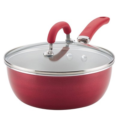 Rachael Ray Create Delicious 3qt Aluminum Nonstick Everything Pan Red