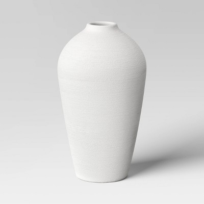 White Textured Floor Vase - Threshold™