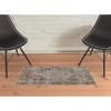HomeRoots 2' X 3' Tan Blue And Burnt Orange Oriental Distressed Area Rug With Fringe - 2 of 4