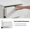 Drawer Vertical Filing Cabinet Rolling Wood Mobile File Cabinets Under Desk for Home Office with Casters - 2 of 4
