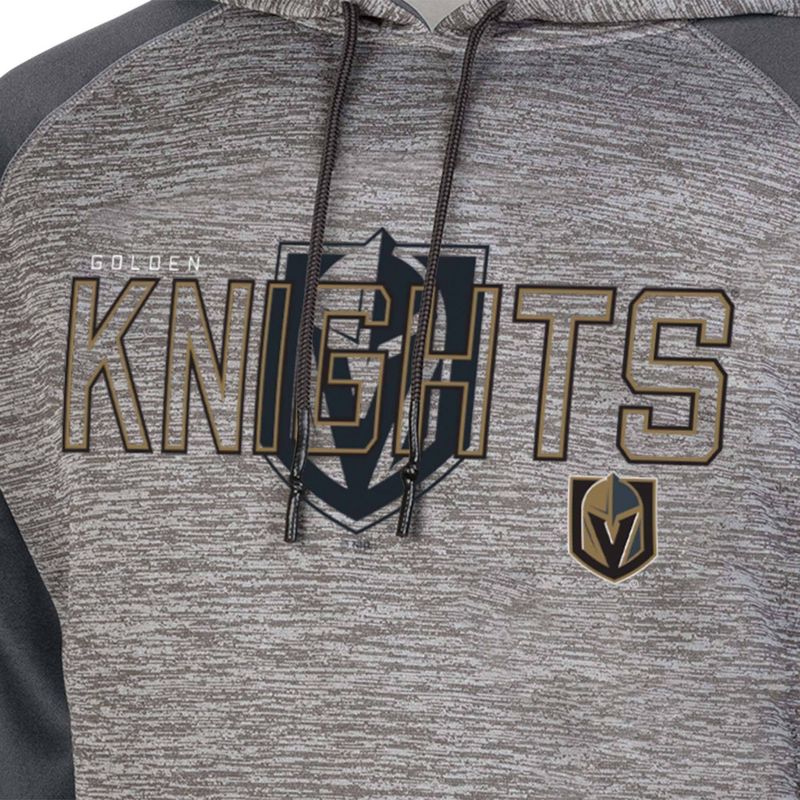 NHL Vegas Golden Knights Men&#39;s Gray Performance Hooded Sweatshirt, 3 of 4