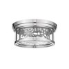 Clarion 12" Glass Flush Mount Light - Dimmable, 2 Bulbs, Damp Rated, Transitional Design - 3 of 4