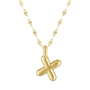 Junior Jewels 14K Gold Over Sterling Silver Initial Bubble Necklace, A-Z - 1 of 2