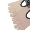 Anna-Kaci 3 Pairs Women's Cotton Sports Five Toe Anti Slip Fitness Yoga Socks with Elastic Strap - 4 of 4