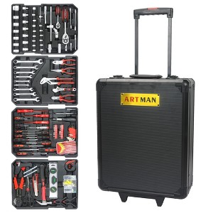 Garvee Tool Set with 4 Layers of Toolset, 889 Pcs Aluminum Rolling Toolbox, Complete 4-Layer Tool Kit with Wheels for Easy Mobility - 1 of 4