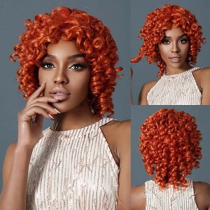 Jessie's Wig 14 Inch Short Synthetic Bouncy Wig Ginger Color 1 Pc/Pack - 1 of 4