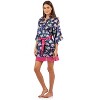 Ashford & Brooks Women's Satin Lace Short Duster Robe - 2 of 4