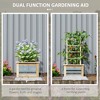 Aghana Digitals Fir Wood Elevated Planter Box with Adjustable Trellis, Galvanized Steel Sides, Open - 3 of 4