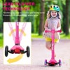 3-Wheel Kids Kick Scooter，Adjustable Height and Lean-to-Steer, Lightweight and Durable, Portable Kids Push Scooter for Ages 3-12, Black - 3 of 4