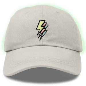 Dalix Lightning Embroidered Bolt Dad Hat Cotton Baseball Cap Adjustable Mens - 1 of 4