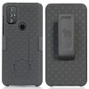 Nakedcellphone Case with Stand and Belt Clip Holster for Motorola Moto G Power 2022 - Black - 2 of 4