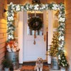 6FT Pre-Lit Christmas Garland with 20 LED Lights, Artificial Silver Garland with Pinecones, Berries, Silver Ornaments - 4 of 4