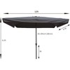TiramisuBest 10 x 6.5ft Chocolate Rectangular Patio Umbrella: Crank & Push - Button Tilt for Garden, Pool, Market - 4 of 4