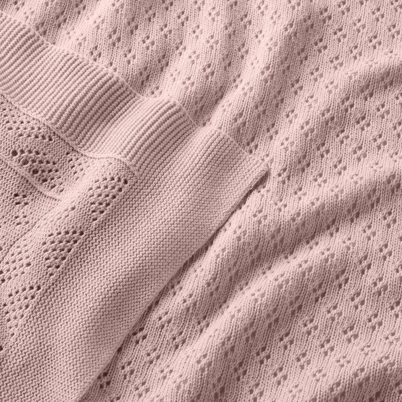 Seed Stitch Pointelle Baby Blanket - Dark Pink - Cloud Island&#8482;, 4 of 6