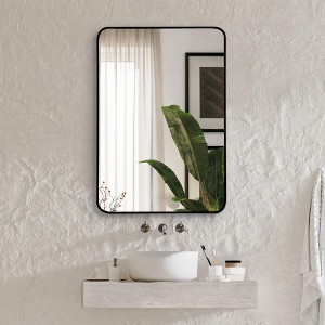 Lyngins 22x30 Inch Rectangular Wall Mirror – 4mm HD Glass Bathroom Mirror, Anti-Rust Aluminum Alloy Bathroom Decor, Shatterproof Mirrors for Bathroom - 1 of 4