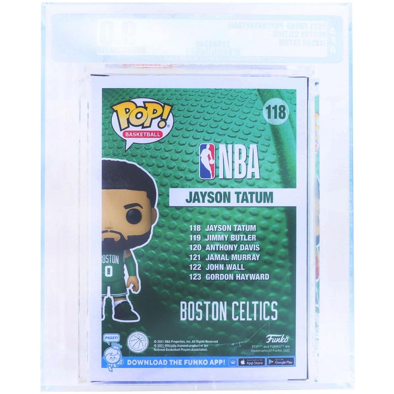 Funko Boston Celtics NBA Funko POP | Jayson Tatum (Green Jersey) | Rated AFA 9.25, 2 of 4