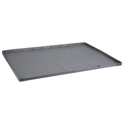 NewHome Silicone Under Sink Mat for Cabinet 34x22" Sink Cabinet Protector Mat with Drain Hole Hold Up to 3 Callons Liquid