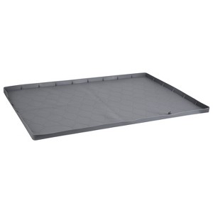NewHome Silicone Under Sink Mat for Cabinet 34x22" Sink Cabinet Protector Mat with Drain Hole Hold Up to 3 Callons Liquid - 1 of 4