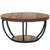 Sapphtopaz Modern Faux Marble Round Coffee Table with Elegant Design, Circle Living Room Tables, Center Table for Living Room - 3 of 4