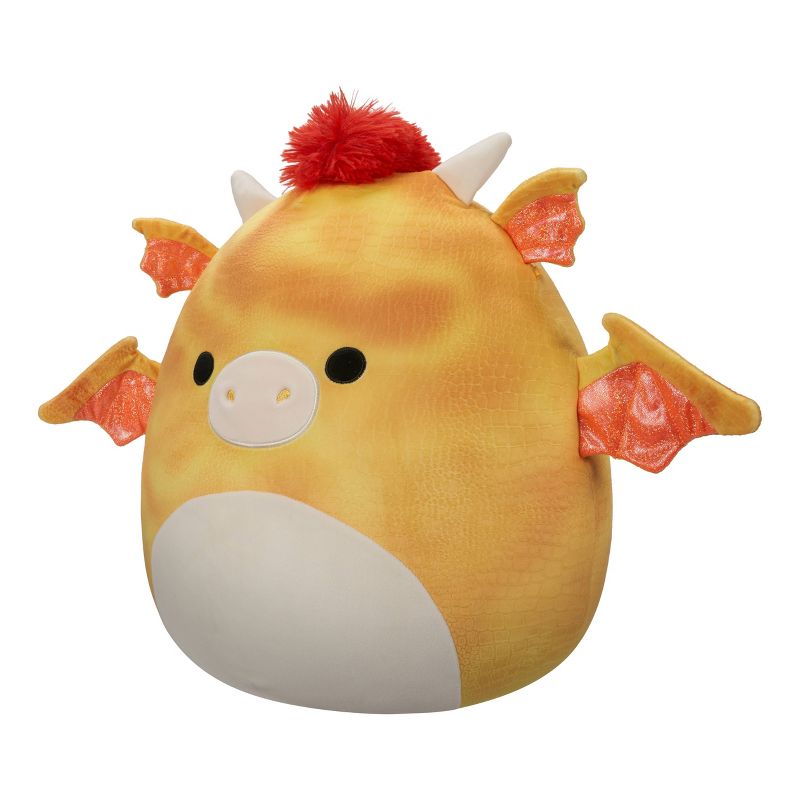 Squishmallows 16&#34; Dieric Yellow Textured Dragon with Red Hair Large Plush, 5 of 11