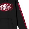 Dr. Pepper Always One Of A Kind Long Sleeve Women's Black Hooded Sweatshirt - 3 of 3