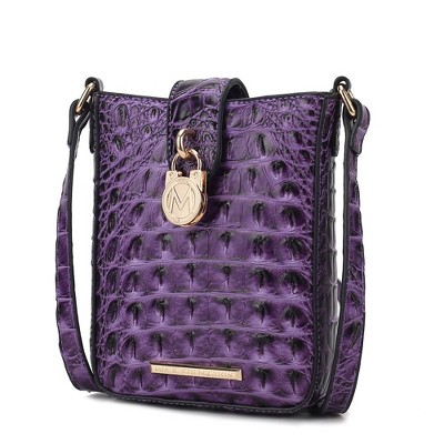 MKF Collection Avery Women’s Croc-Embossed Vegan Leather Crossbody Versatile Bag by Mia K