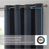 HLC.ME Sawyer Premium Luxurious Lush Velvet Soft Light Filtering Grommet Window Drapery Curtains - Set of 2 - 2 of 4